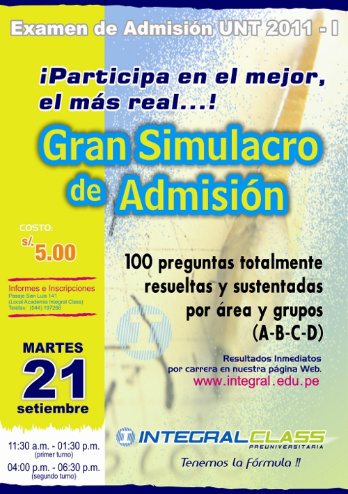 Gran Simulacro de Admision 2011 - I