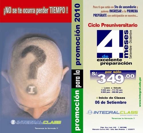 Promoción para la promoción 2010: Ciclos Septiembre - Diciembre 2010