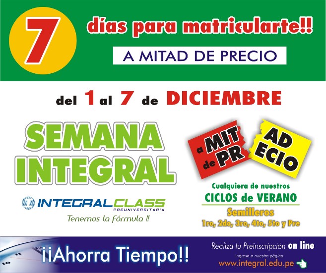 SEMANA INTEGRAL