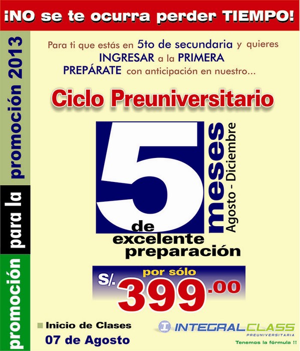  PROMOCIÓN PARA LA PROMOCIÓN 