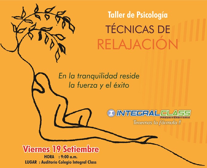  TALLER DE PSICOLOGÍA - TÉCNICAS DE RELAJACIÓN 