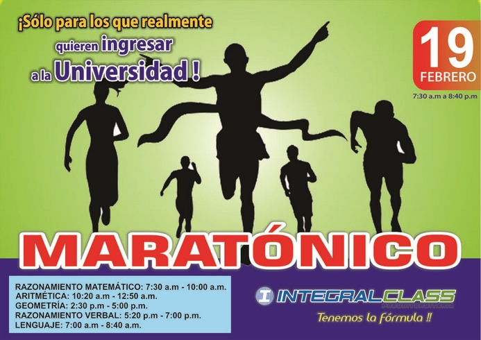  ¡ASEGURA TU INGRESO! CON NUESTRO GRAN SEMINARIO MARATONICO 